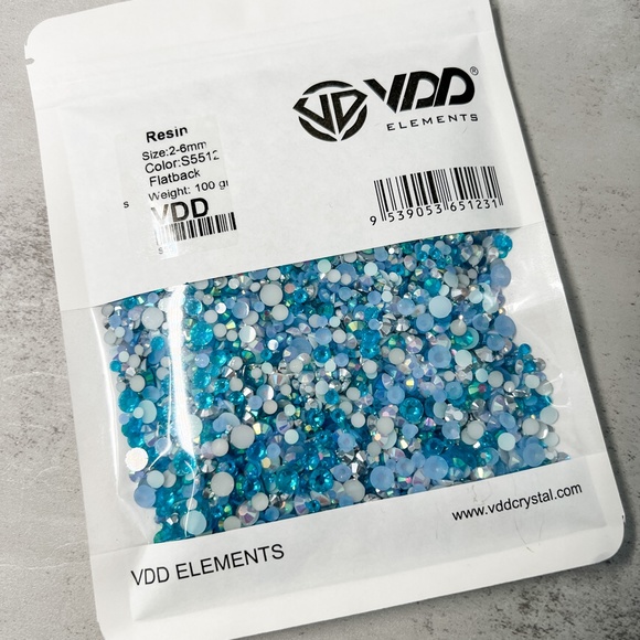 Flatback Rhinestones, Resin, 5 bags, 100g each mixed sizes 2mm-6mm - Picture 6 of 11